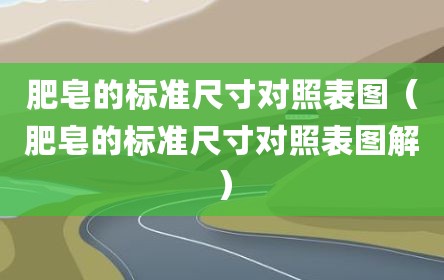 肥皂的标准尺寸对照表图（肥皂的标准尺寸对照表图解）