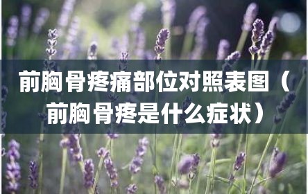 前胸骨疼痛部位对照表图（前胸骨疼是什么症状）