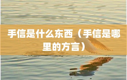 手信是什么东西（手信是哪里的方言）