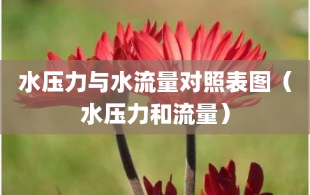 水压力与水流量对照表图（水压力和流量）