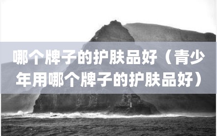哪个牌子的护肤品好（青少年用哪个牌子的护肤品好）