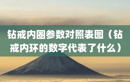 钻戒内圈参数对照表图（钻戒内环的数字代表了什么）
