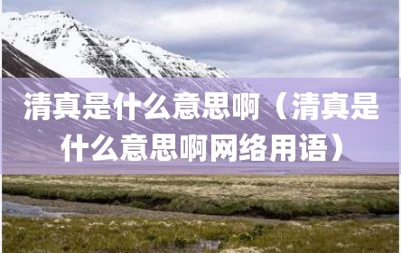 清真是什么意思啊（清真是什么意思啊网络用语）