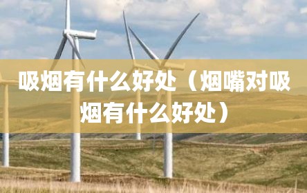 吸烟有什么好处（烟嘴对吸烟有什么好处）