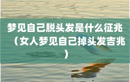 梦见自己脱头发是什么征兆（女人梦见自己掉头发吉兆）