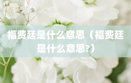 福费廷是什么意思（福费廷是什么意思?）