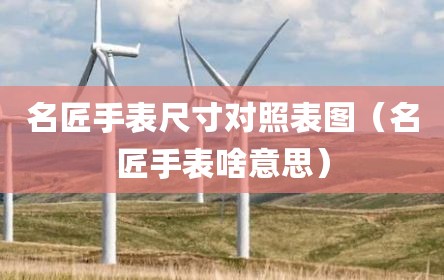 名匠手表尺寸对照表图（名匠手表啥意思）
