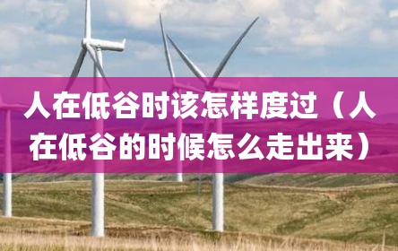 人在低谷时该怎样度过（人在低谷的时候怎么走出来）
