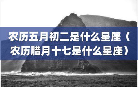 农历五月初二是什么星座（农历腊月十七是什么星座）