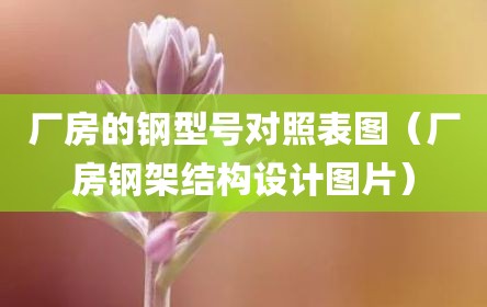 厂房的钢型号对照表图（厂房钢架结构设计图片）