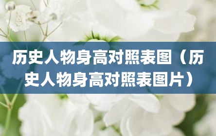 历史人物身高对照表图（历史人物身高对照表图片）