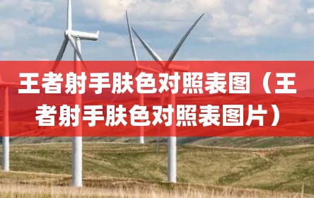 王者射手肤色对照表图（王者射手肤色对照表图片）