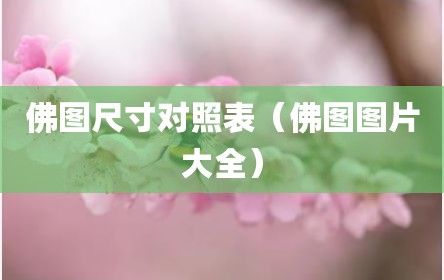 佛图尺寸对照表（佛图图片大全）