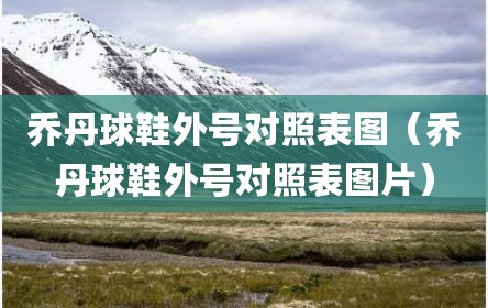 乔丹球鞋外号对照表图（乔丹球鞋外号对照表图片）