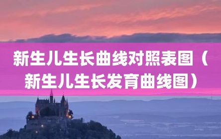 新生儿生长曲线对照表图（新生儿生长发育曲线图）