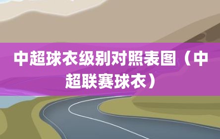 中超球衣级别对照表图（中超联赛球衣）