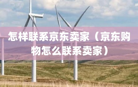 怎样联系京东卖家（京东购物怎么联系卖家）