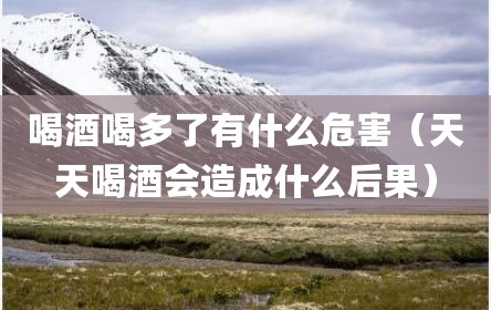 喝酒喝多了有什么危害（天天喝酒会造成什么后果）