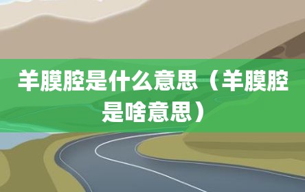 羊膜腔是什么意思（羊膜腔是啥意思）