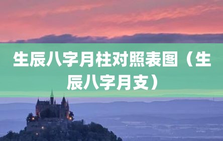 生辰八字月柱对照表图（生辰八字月支）