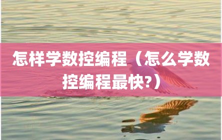 怎样学数控编程（怎么学数控编程最快?）