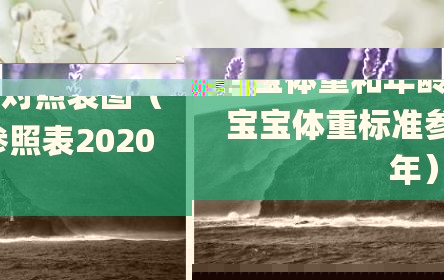 宝宝体重和年龄对照表图（宝宝体重标准参照表2020年）