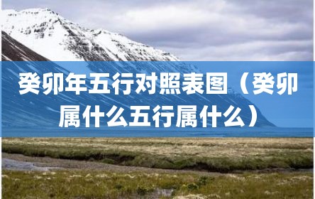 癸卯年五行对照表图（癸卯属什么五行属什么）