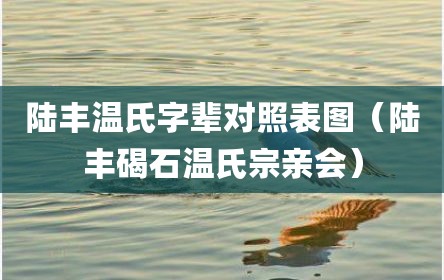 陆丰温氏字辈对照表图（陆丰碣石温氏宗亲会）