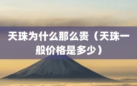 天珠为什么那么贵（天珠一般价格是多少）