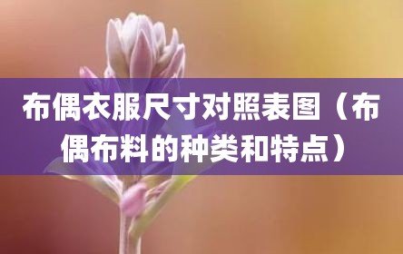 布偶衣服尺寸对照表图（布偶布料的种类和特点）