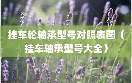 挂车轮轴承型号对照表图（挂车轴承型号大全）