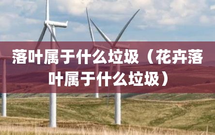 落叶属于什么垃圾（花卉落叶属于什么垃圾）