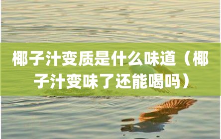 椰子汁变质是什么味道（椰子汁变味了还能喝吗）