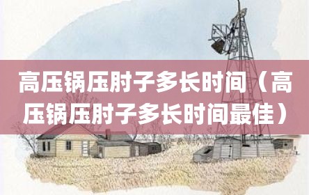 高压锅压肘子多长时间（高压锅压肘子多长时间最佳）