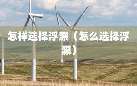 怎样选择浮漂（怎么选择浮漂）