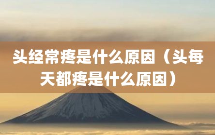 头经常疼是什么原因（头每天都疼是什么原因）