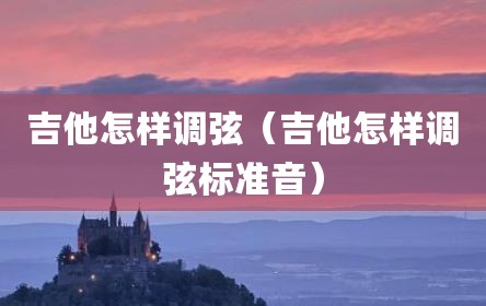 吉他怎样调弦（吉他怎样调弦标准音）