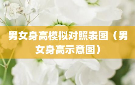 男女身高模拟对照表图（男女身高示意图）