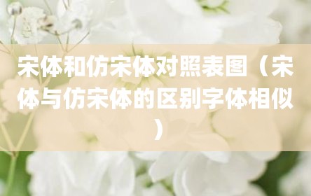 宋体和仿宋体对照表图（宋体与仿宋体的区别字体相似）