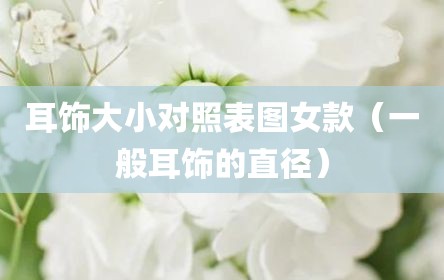 耳饰大小对照表图女款（一般耳饰的直径）