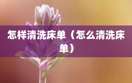 怎样清洗床单（怎么清洗床单）