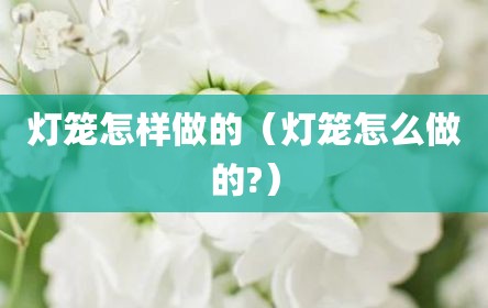 灯笼怎样做的（灯笼怎么做的?）
