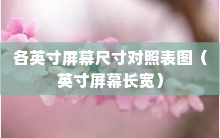 各英寸屏幕尺寸对照表图（英寸屏幕长宽）