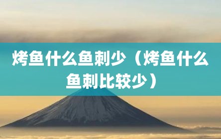 烤鱼什么鱼刺少（烤鱼什么鱼刺比较少）