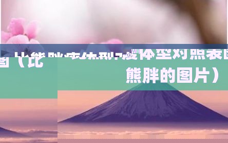 比熊胖瘦体型对照表图（比熊胖的图片）