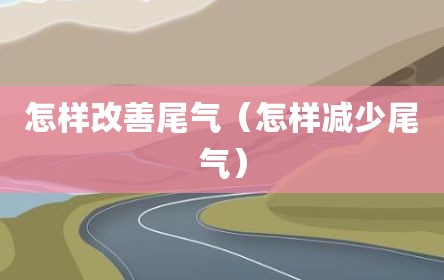 怎样改善尾气（怎样减少尾气）