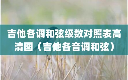 吉他各调和弦级数对照表高清图（吉他各音调和弦）