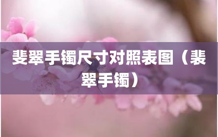 斐翠手镯尺寸对照表图（裴翠手镯）