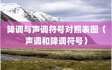 降调与声调符号对照表图（声调和降调符号）
