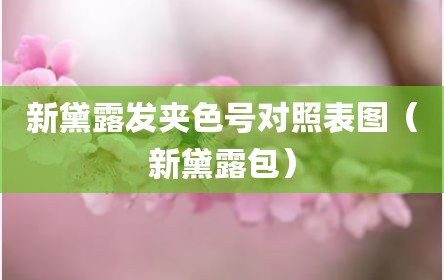 新黛露发夹色号对照表图（新黛露包）